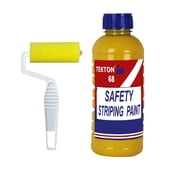 Yellow Striping Paint; Parking Lot Striping; Safety Yellow Traffic Paint For Curbs, Steps, Walkways, Roads and More 1 Quart with Roller