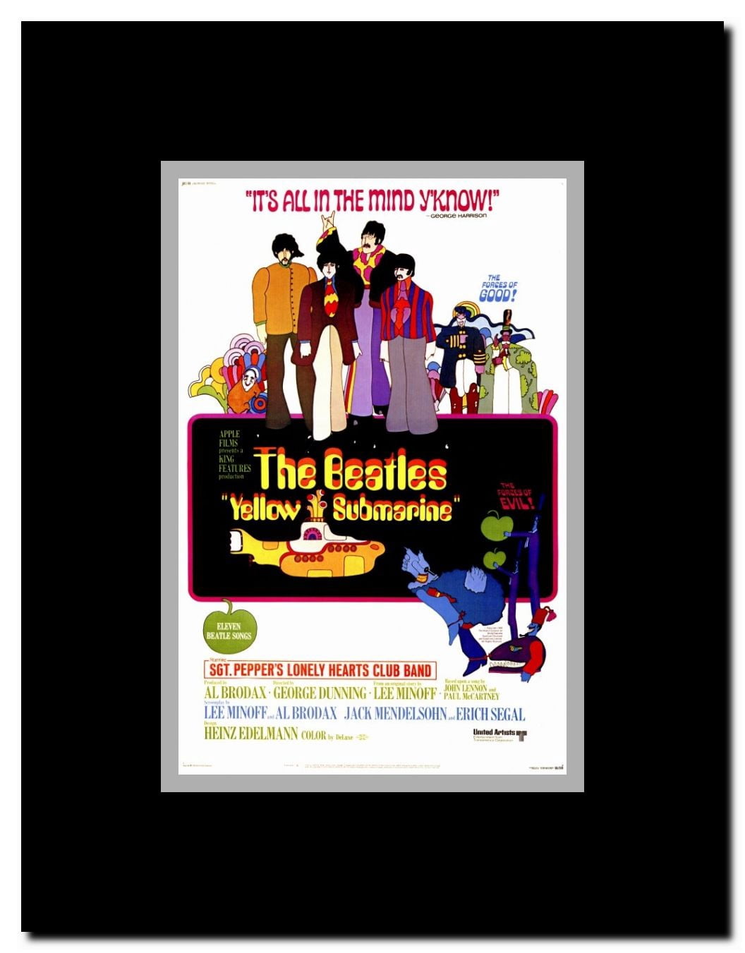 Yellow Submarine Framed Movie Poster