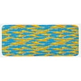thumbnail image 1 of Yellow Submarine Kitchen Mat, Pop Art Style Retro Underwater Theme Classical Submarine Design Print, Plush Decorative Kitchen Mat with Non Slip Backing, 47" X 19", Yellow and Blue, by Ambesonne, 1 of 1