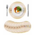 thumbnail image 1 of Yellow Summer Coastal Round 15 Inch Placemats Set of 8, Modern Ocean Waves Starfish Shell HeatResistant Non Slip Place Mats for Dining Table, Wipeable Braided Kitchen Table Mats for Housewarming, 1 of 9