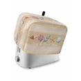 thumbnail image 1 of Yellow Summer Coastal Toaster Cover 4 Slice, Large Kitchen Appliance Covers, Modern Ocean Waves Starfish Shell Toaster Oven Cover with Loop, Bread Machine Cover Polyester Dust Cover Protection, 1 of 4