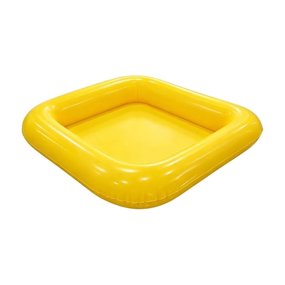 Yellow Summer Swimming Pool Square Inflatable Buoyancy Ice Bar Fruit Beverage Tray Pvc Water Entertainment