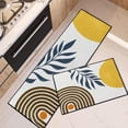 thumbnail image 1 of Yellow Sun Minimalist Home Kitchen Rugs and Mats Non Skid Washable Set of 2, Mid Century Bohemian Kitchen Mats for Floor, Geometric Kitchen Runner Rug, Abstract Kitchen Decor, 1 of 6