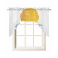 thumbnail image 1 of Yellow Sun Rise Swag Valances for Windows, Small Curtains Drapes, Ocean Waves Coastal Abstract Art Kitchen Window Curtains Over Sink Rod Pocket Window Treatment Valance for Bedroom/Bathroom 56"x36", 1 of 5