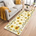 thumbnail image 1 of Yellow Sunflower Bees Kitchen Runner Rug 2x6 Washable Runners for Hallway Non Slip Spring Summer Farmhouse Floral Large Area Rug Indoor Floor Carpet for Bathroom Laundry Entryway Bedroom Living Room, 1 of 7