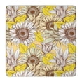 thumbnail image 1 of Yellow Sunflower Bud Leaf Pattern Square Fitted Tablecloth with Elastic Edge,Square Table Cover,Washable Elastic Table Cover for Home Kitchen Party Decor 36"x36", 1 of 6