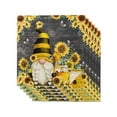 thumbnail image 1 of Yellow Sunflower Cloth Napkins Set of 6 Reusable Dinner Napkins, Farmhouse Vintage Bees Gnomes Cocktail Napkin Washable Table Napkins for Wedding/Holiday Party/Baby Shower 20"x20", 1 of 7
