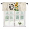 thumbnail image 1 of Yellow Sunflower Kitchen Valances for Windows 42x12 Inch Kitchen Curtains Valances Rod Pocket Bee Floral Farmhouse Country Retro Bathroom Window Valances for Window Treatment Decor, 1 of 6