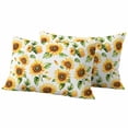 thumbnail image 1 of Yellow Sunflower Outdoor Waterproof Pillow Covers, Country Petals Floral Summer Spring Decorative Rectangle Throw Pillowcase Sofa Cushion Sham for Patio/Couch/Chair, 20"x12" 2 Pack, 1 of 8