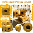thumbnail image 1 of Yellow Sunflower Pillow Covers 18x18 Embroidered Spring Summer Floral Pillow Covers Room Decor Decorative Cute Faux Fur Soft Flower Farmhouse Decor for Bed Couch Dormitories, 1 of 6