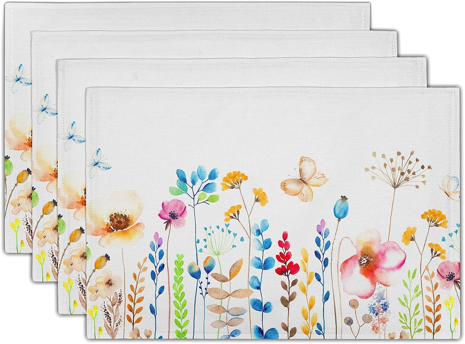 Yellow Sunflower Placemats Set of 4 Heat Resistant Machine Washable