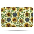 thumbnail image 1 of Yellow Sunflower Seed Leaf Pattern Bathroom Rugs Mat,Non Slip Microfiber Bathroom Rug,Rubber Backing,Soft Bathroom Mats for Bathroom Floor,Tub and Shower,17x27in(43x68cm), 1 of 5