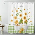 thumbnail image 1 of HVEST Spring Floral Gnome Shower Curtain, Sunflower and Green Gnome in the Bathtub Bathroom Curtain Modern Polyester Fabric Decor Curtain with Hooks, 60X72 inch, 1 of 8