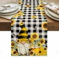 thumbnail image 1 of Yellow Sunflower Table Runner - 48 Inch Long, Kitchen Dining Table Runner Dresser Scarves, Spring Summer Bee Gnomes Black Plaid Farmhouse Decor for Coffee Tables Wedding Party Banquet, 1 of 8