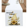 thumbnail image 1 of Yellow Sunflower Table Runner Cotton Linen 72 Inch Holiday Dresser Scarves, Gnomes Vintage Bee Butterfly Art Tablerunner for Kitchen Coffee Dining Bedroom Living Room Dinner Scarf Décor 13''x72'', 1 of 9