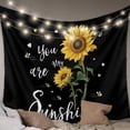 thumbnail image 1 of Yellow Sunflower Tapestry for Bedroom Wall Hanging Tapestry, Summer Flower Bee Sunshine Black Ceiling Backdrop Tapestries Poster Blanket Wall Decor for Teens Room Living Room Dorm 39" x 59", 1 of 8