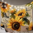 thumbnail image 1 of Yellow Sunflower Tapestry for Bedroom Wall Hanging Tapestry, Watercolor Retro Floral Plant Leaf Ceiling Backdrop Tapestries Poster Blanket Wall Decor for Teens Room Living Room Dorm 51" x 59", 1 of 8