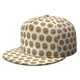 thumbnail image 1 of Yellow Sunflower Trucker Hat, Flat Brim Adjustable Snapback Cap, Watercolor Floral Design, Breathable Flat Brim Panel, 1 of 8
