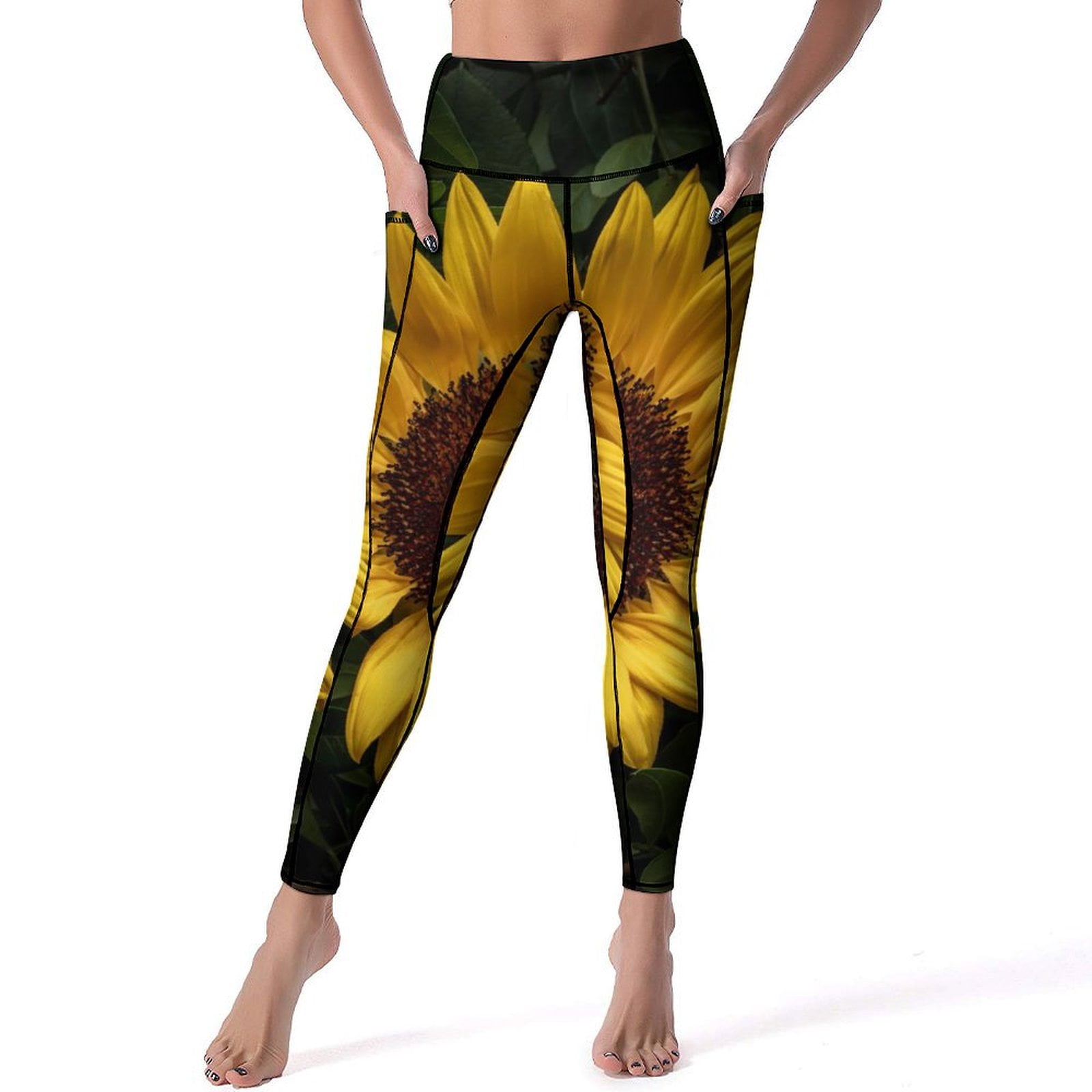 Sexy Fashion Yellow Fruit Sporting Digital Printed Leggings for Women