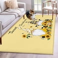 thumbnail image 1 of Yellow Sunflowers Area Rug 3x5 Washable Rug Non Slip Gnomes Farmhouse Botanical Bee Large Area Rug Indoor Floor Carpet for Entryway Bedroom Kitchen Living Room Home Office Dining Room Nursery, 1 of 8