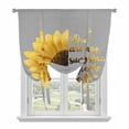 thumbnail image 1 of Yellow Sunflowers Balloon Curtains for Living Room/French Door, Floral You Are My Sunshine Grey Quotes Tie Up Curtains 63 Inch Length Energy Saving Kitchen Curtains Shades for Windows 42"x63", 1 of 8