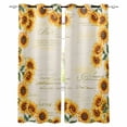 thumbnail image 1 of Yellow Sunflowers Blackout Curtains for Bedroom Living Room Darkening Curtains 63 Inches Long Farmhouse Rustic Botanical Floral Plants Window Curtain 2 Panels Set Window Treatment Drapes 42"x63", 1 of 9