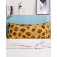 thumbnail image 1 of Yellow Sunflowers Body Pillow Case Cover - Microfiber Bed Throw Pillow Covers, Watercolor Floral Flowers Vintage Decorative Lumbar Pillow Cover with Envelope Closure for Sofa/Travel 20"x54", 1 of 6