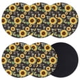 thumbnail image 1 of Yellow Sunflowers Coasters Set of 6, Absorbent Coasters for Drinks, Summer Botanical Elegant Pastoral Bees Coaster for Desk Coffee Table Protection, Home Decor House Warming Gifts 4", 1 of 8