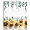 thumbnail image 1 of Yellow Sunflowers Framed Canvas Wall Art, Floral Green Eucalyptus Leaf Farm Plant Wall Art Painting for Living Room Bedroom Home Decor, 16”x16”, Office Artwork Print, 1 of 9