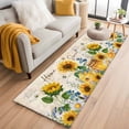 thumbnail image 1 of Yellow Sunflowers Kitchen Runner Rug 2x6 Washable Runners for Hallway Non Slip Floral Bees Elegant Pastoral Botanical Large Area Rug Indoor Floor Carpet for Bathroom Laundry Entryway Bedroom, 1 of 8