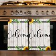 thumbnail image 1 of Yellow Sunflowers Kitchen Towels Set of 1, Botanical Floral Leaves Wooden Grain Absorbent Dish Towels for Kitchen, Microfiber Hand Towel, Quick Drying Tea Towel for Cleaning Decorative Dishcloths, 1 of 7