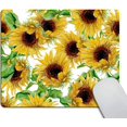 thumbnail image 1 of Yellow Sunflowers Painted Mouse pad,Watercolor Sunflowers Design Mousepad Non-Slip Rubber Gaming Mouse Pad Rectangle Mouse Pads 9.5 X 7.9 Inch (240mmX200mmX3mm), 1 of 5