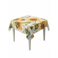 thumbnail image 1 of Yellow Sunflowers Suqare Tablecloth - 60 x 60 Inch, Country Farm Butterfly Flower Light Beige Waterproof & StainResistant Tablecloth, Washable Oil-proof Table Cover for Dining/Party/Wedding/Buffet, 1 of 9