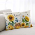 thumbnail image 1 of Yellow Sunflowers Throw Pillow Covers, Daisy Bees Elegant Pastoral Floral Soft Breathable Pillow Cases with Invisible Zipper for Sleeping, Standard Pillowcases for Couch Bed Sofa Chair 20x26 Inches, 1 of 9