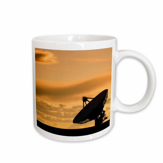 3drose, Yellow Sunset Over a Radio Telescope, Socorro, New Mexico, Usa, 11oz Mug