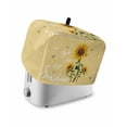 thumbnail image 1 of Yellow Sunshine Sunflower Toaster Cover 2 Slice, Small Kitchen Appliance Covers, Pastoral Bees Farmhouse Floral Toaster Oven Cover with Loop, Bread Machine Cover Polyester Dust Cover Protection, 1 of 4