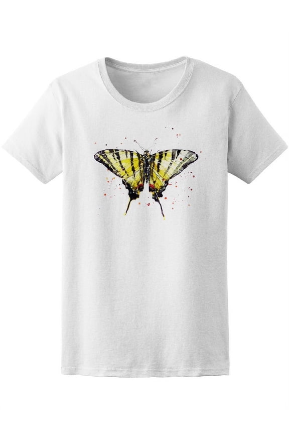Yellow Swallowtail Butterfly T-Shirt Women -Image by Shutterstock, Female Large