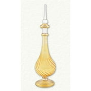 Yellow Swirl Pear Shape Egyptian Blown Glass Perfume Bottle Made in Egypt New