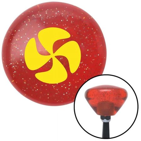 Yellow Swirling Fan Orange Retro Metal Flake Shift Knob with M16 x 1.5 Insert Auto