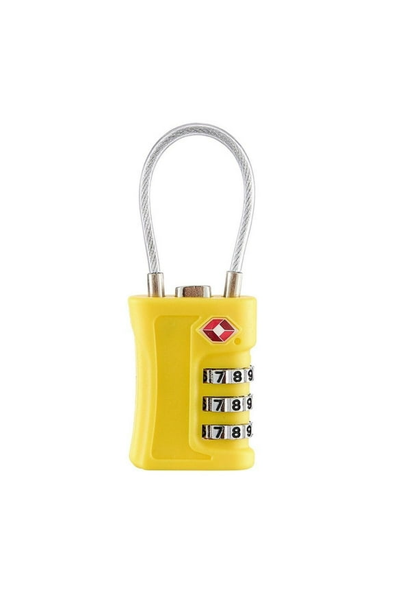 Yellow-TSA Paint Code Lock for Travel Luggage, Changeable Password, for Subscribers, Document Design