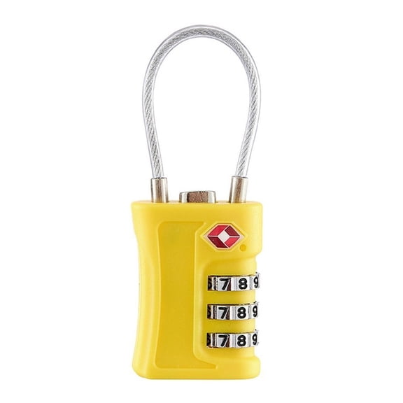 Yellow-TSA Paint Code Lock for Travel Luggage, Changeable Password, for Subscribers, Document Design