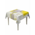 thumbnail image 1 of Yellow Table Cloth, Modern Geometric Grey Oil Painting Abstract Waterproof Tablecloth for Square Tables, Reusable Washable Fabric Table Cover for Restaurant Kitchen Dining Tables 60"x60", 1 of 6
