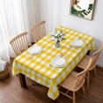 thumbnail image 1 of Yellow Table Cloth Waterproof Tablecloths, Country French Rustic Buffalo Plaid Modern Art Tablecloth Dining Table Cover for Kitchen Party Tabletop Outdoor, Rectangle Tablecloth 52x70 Inch, 1 of 9