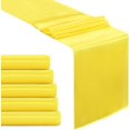 thumbnail image 1 of Yellow Table Runner Set of 5 Satin Table Runners Wedding Table Runners Silk Smooth Fabric for Party Birthday Reception Table Decorations 12x108 inch, 1 of 6