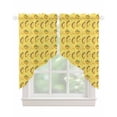 thumbnail image 1 of Yellow Tacos Swag Valances for Windows, Cheese Vegetables Cartoon Food Rod Pocket Sheer Valances for Small Windows, Swag Toppers Light Filtering for Kitchen Living Room 2 Panels 36''x36'', 1 of 6