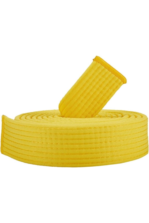 Yellow Taekwondo Belt Polyester Martial Arts Belt Judo Karate TKD Aikido Uniform Belt with Ranking Long Soft Universal Fit Belts Jiu Jitsu for Men Women Adult Perfomance Accessories 9.18ft Gold