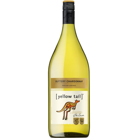 Yellow Tail Buttery Chardonnay Australia White Wine, 1.5 L Bottle, 13.00% ABV