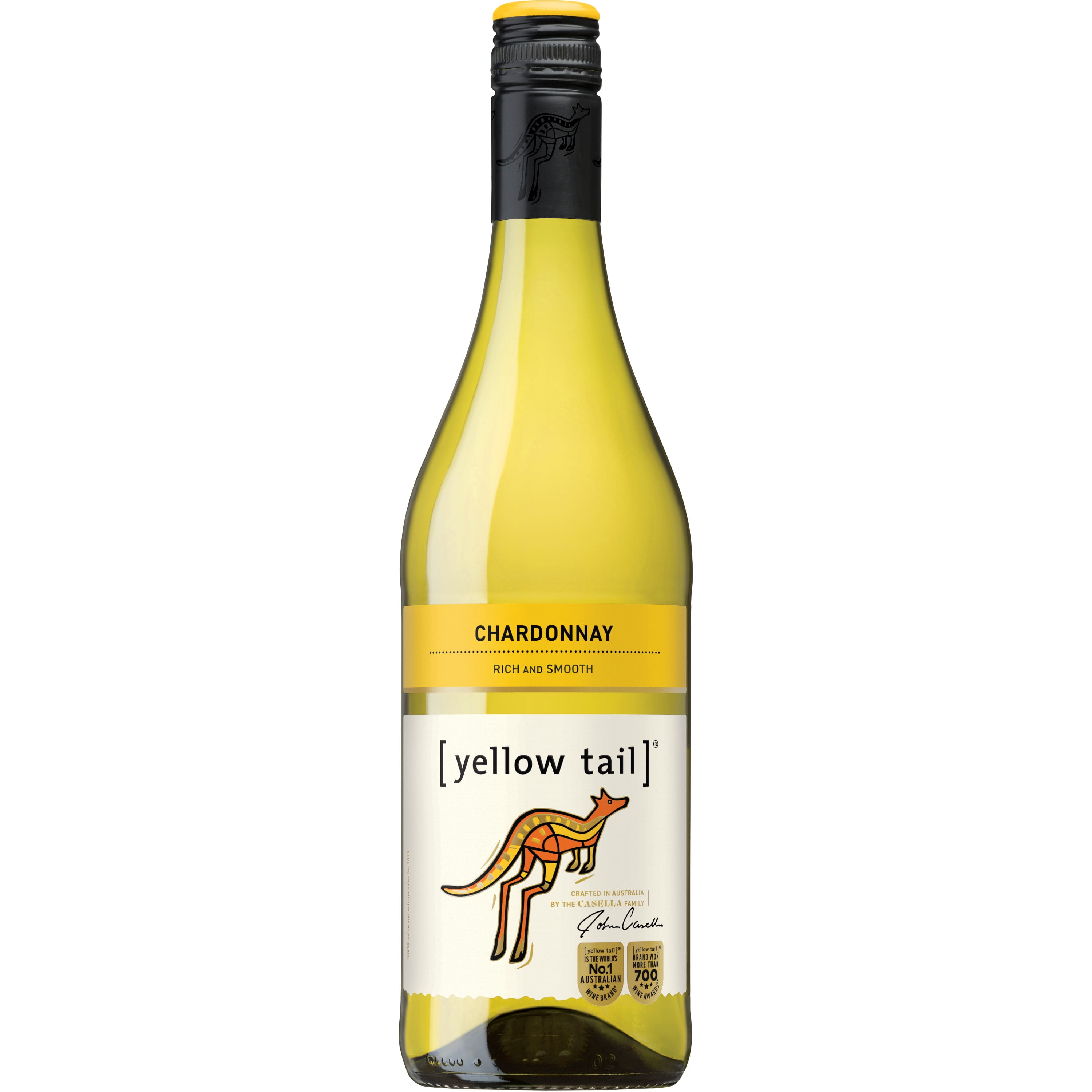 Yellow Tail Chardonnay Australia White Wine, 750 ml Bottle, 13% ABV