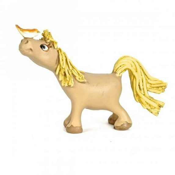 Yellow Tail Horse Figurine - 4.4 x 1.2 x 3.1 in.
