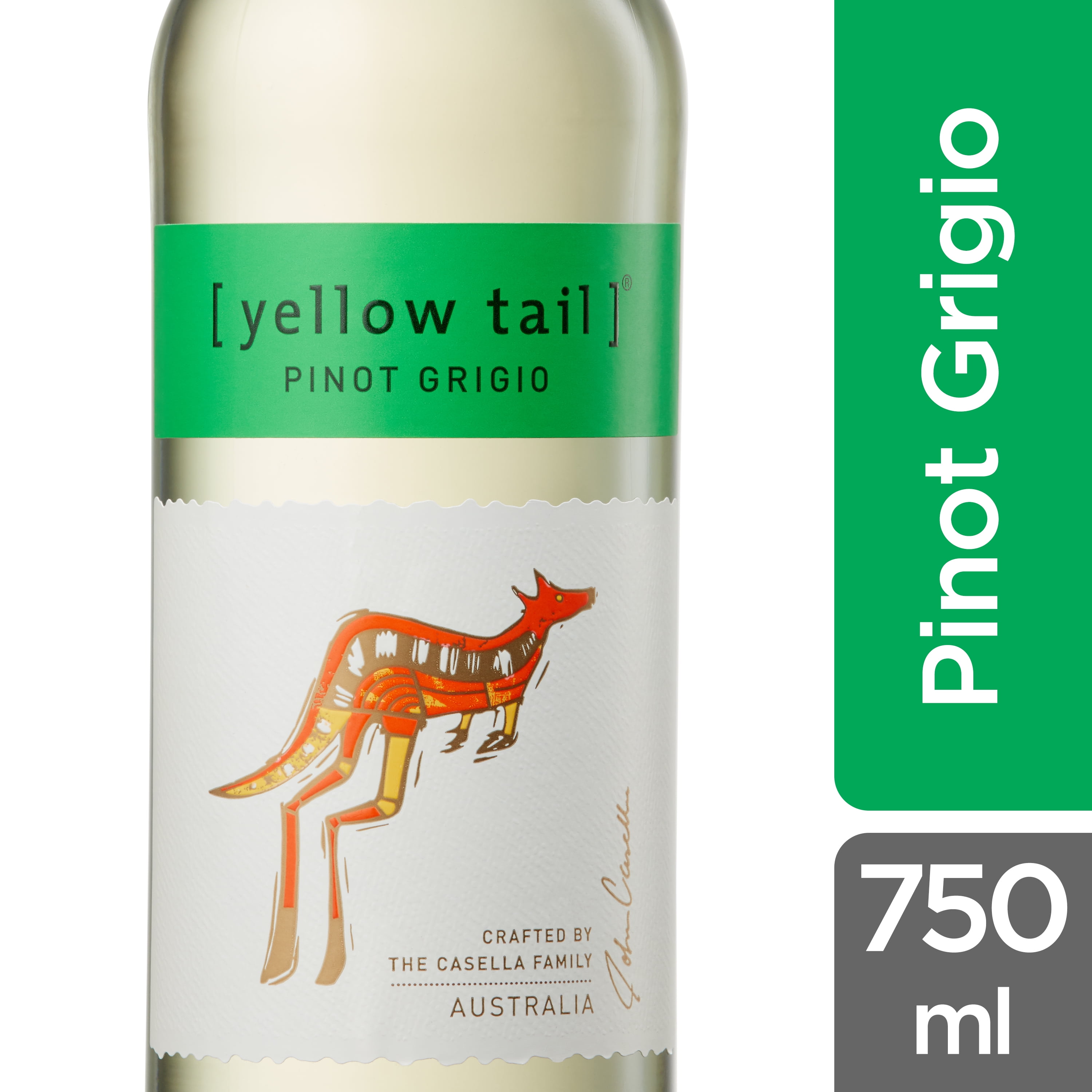 Yellow Tail Pinot Grigio White Wine, 2021 750 Milliliter Bottle